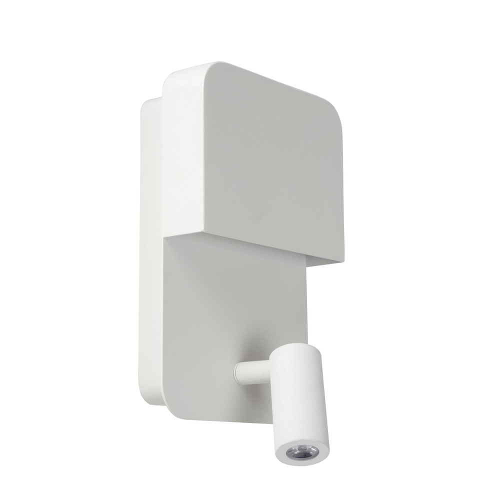 Lucide BedlampjeBoxer wit met USB oplaadpunt - 79200/08/31